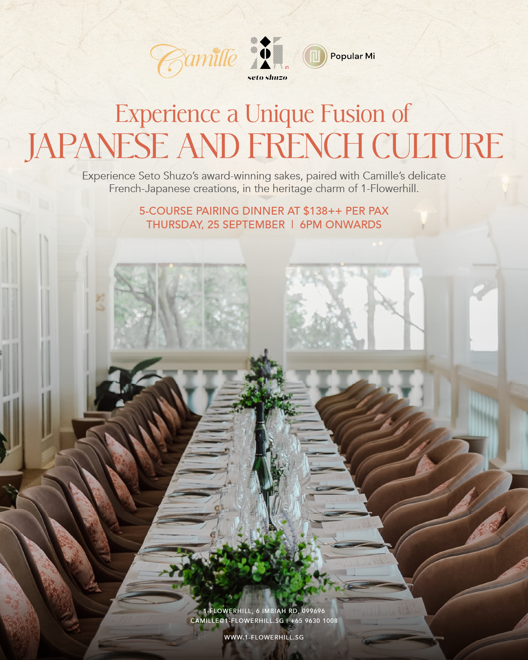 A Unique Fusion of JAPANESE AND FRENCH CULTURE Flyer